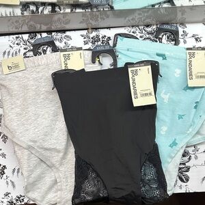 No Boundaries Black, Gray, and Blue Panties Set